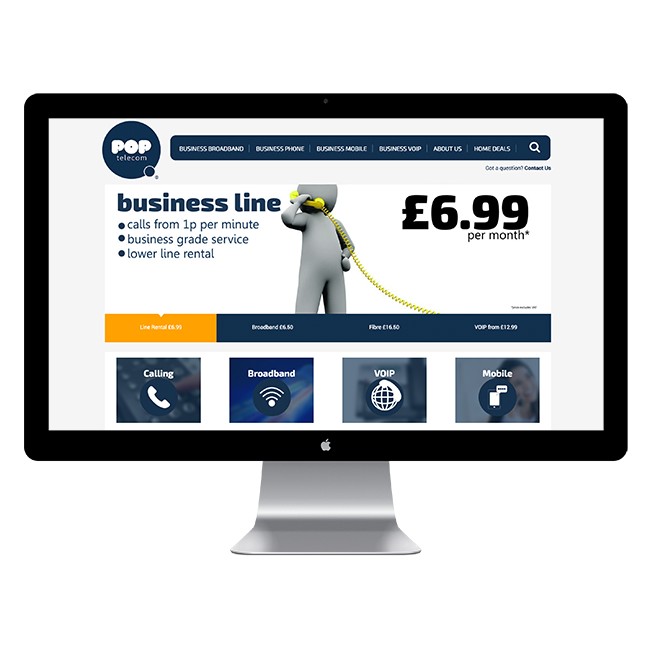 POP Telecom: ISP Cloud-based Sales Management & Website Solution Solution Image
