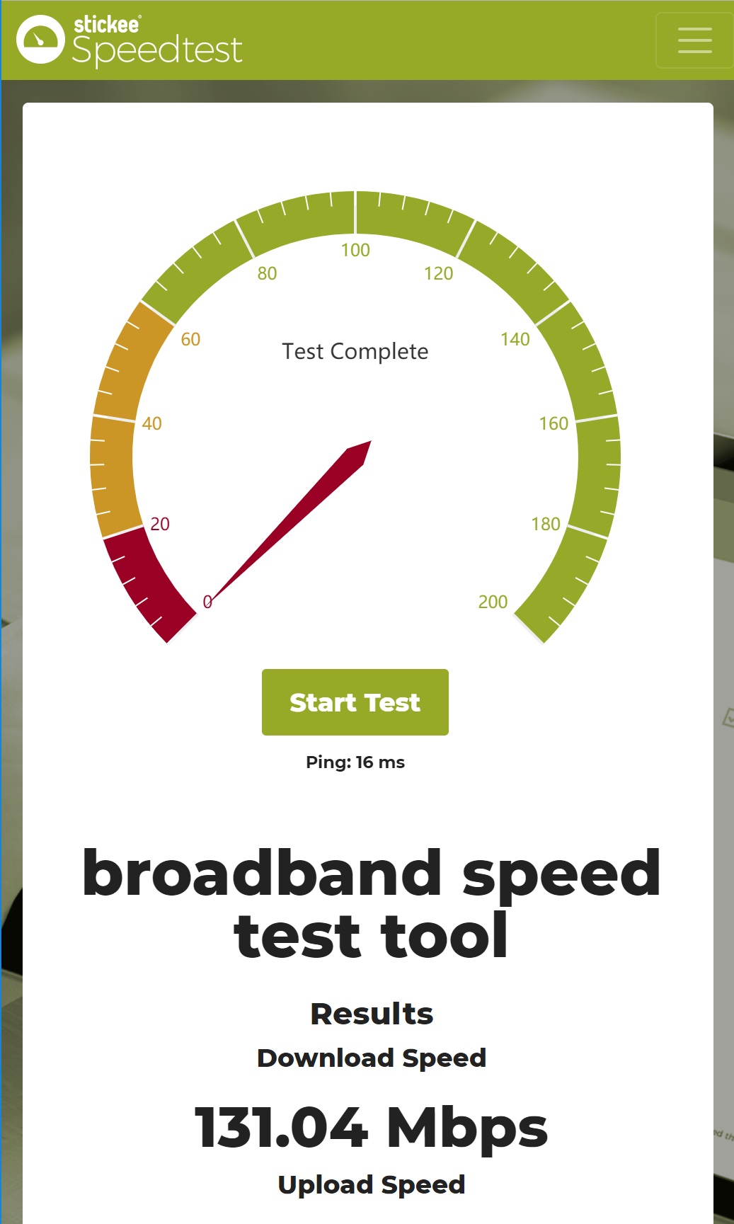 Broadband speed check service stickee