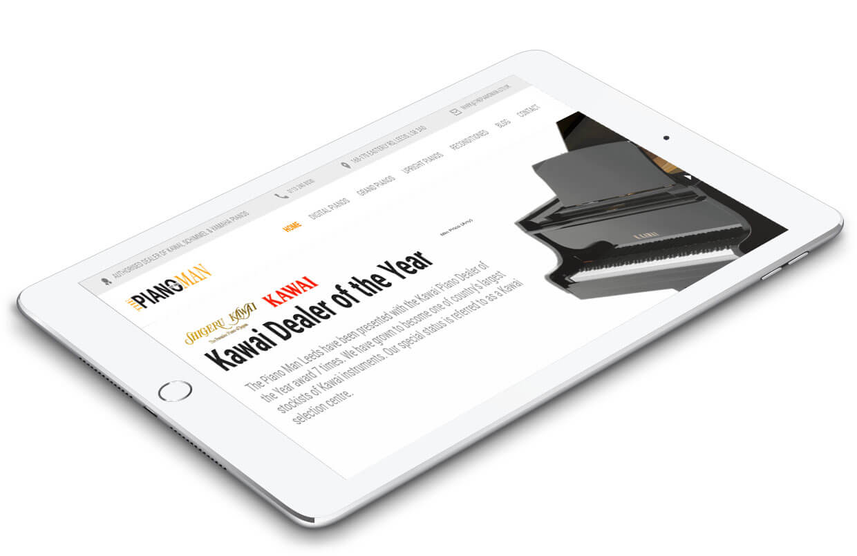 The Piano Man: Website Redesign Brief Image